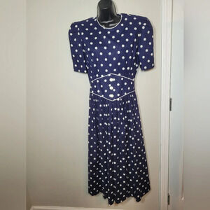 Vintage Miss Dorby Polka Dot Pin Up Dress sz 12